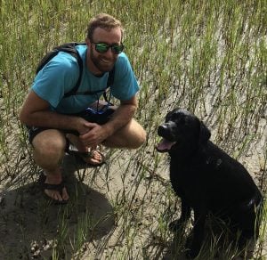 Dr. Ian MacKenzie Farnham and his dog Nugget