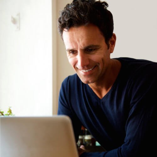 Man with deep set lines