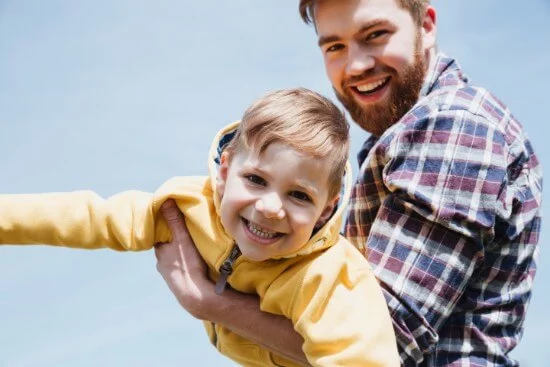 Father with his son