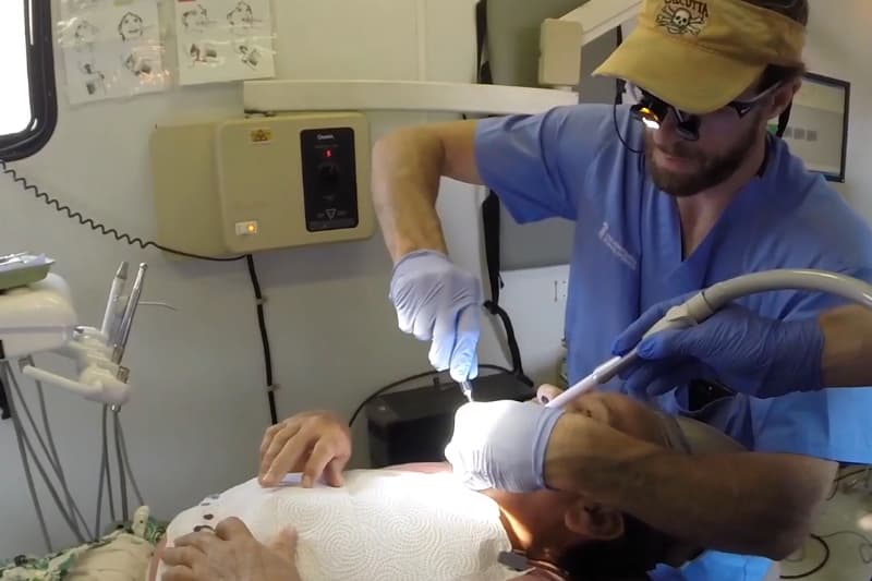 Dr. MacKenzie working in El Salvador.