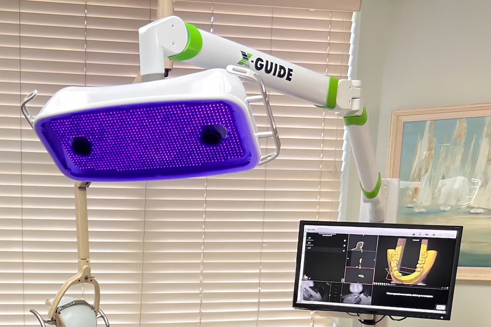 The X-Guide system at Farnham Dentistry's office.